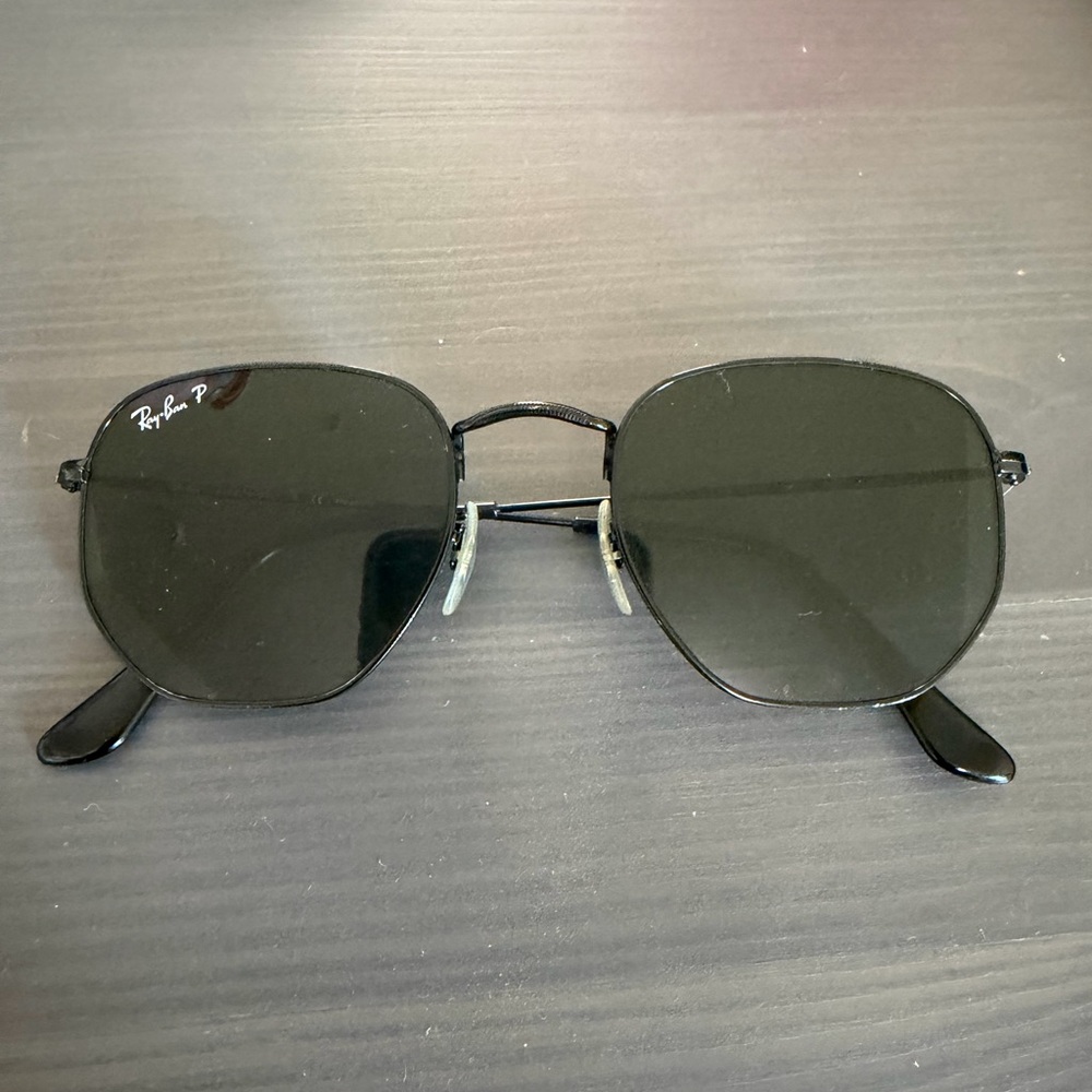 Ray-Ban Black Metal Geometric Sunglasses